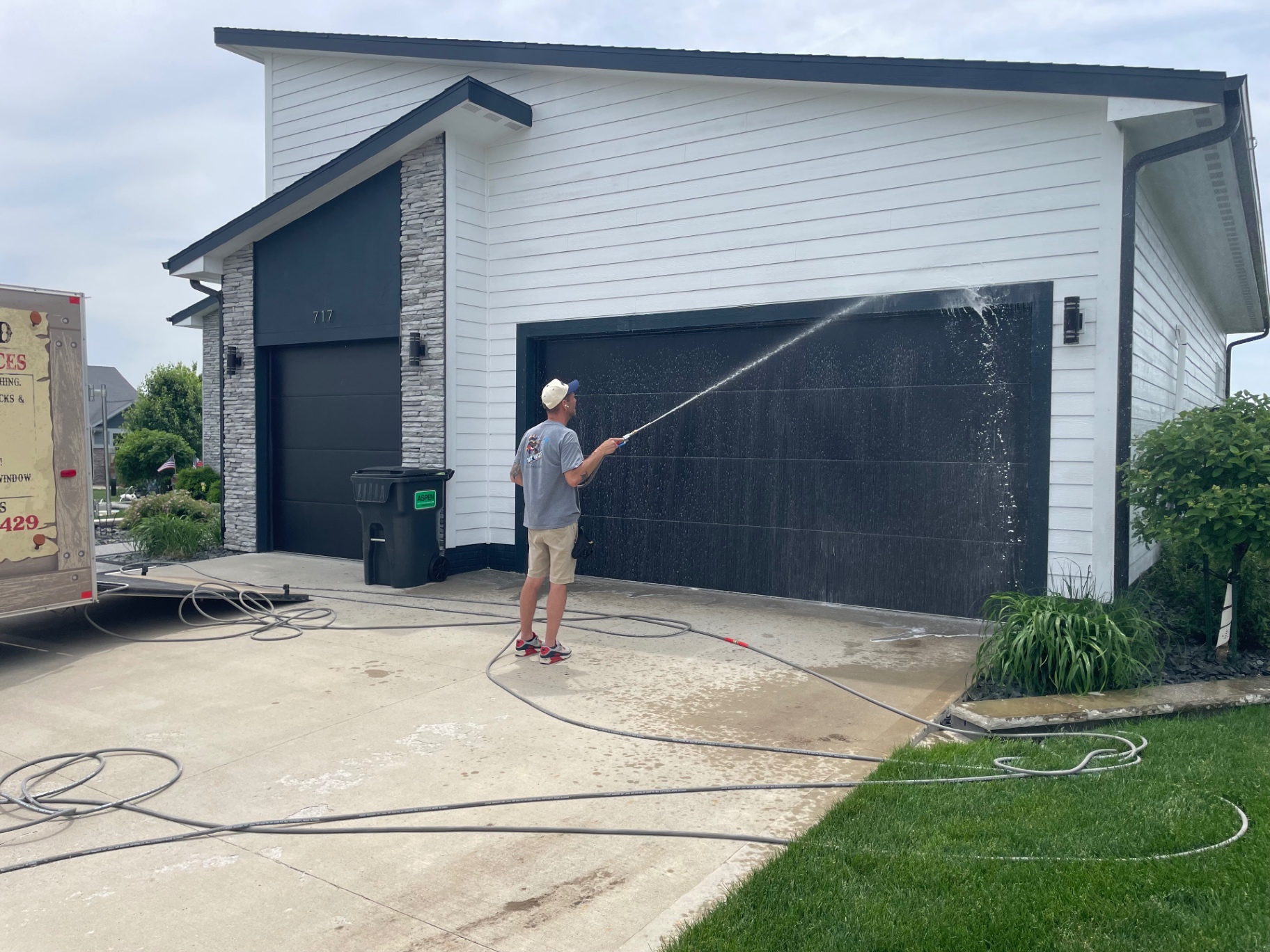 Garage Door & Driveway Wash